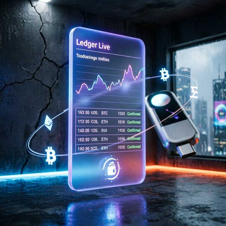 Ledger app on smartphone next to Ledger hardware wallet for secure crypto storage